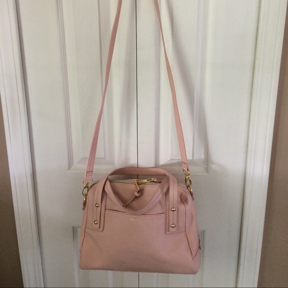 blush colored purse